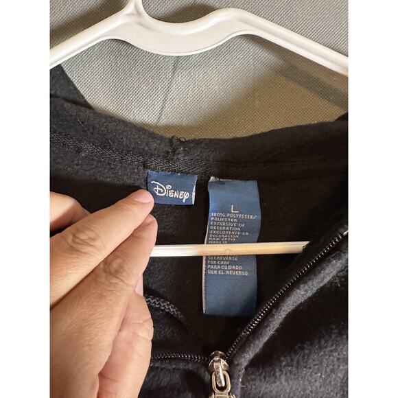 Disney Mickey Hoodie Mens Large Full Zip Embroidered Minnie Mouse Jacket Fleece - Picture 3 of 4